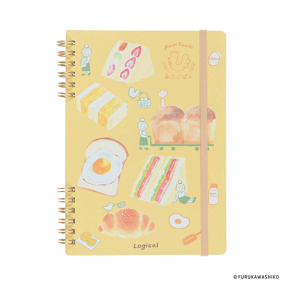 ナカバヤシ ロジカルノート 古川Wリングノート パンタウン B6 方眼 1イエロー NW-B609-1【CHI】【ポスト投函1】
