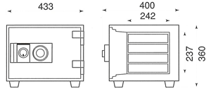 【玄関渡し】ダイヤセーフ(旧:日本金銭機械) 家庭用耐火金庫 D34-4 ダイヤルタイプ 1時間耐火 A4用紙収納 38kg【送料無料】【メーカー直送】