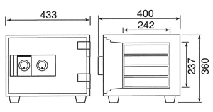 【楽天市場】【送料無料】ダイヤセーフ(旧:日本金銭機械) 耐火金庫 DW34-4 2キータイプ【メーカー直送】【玄関渡し】：フエルショップ