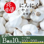 【最大1000円クーポン配布中】にんにく やぶひこ 金郷純白 10kg 2023年産 国産 兵庫県産 養父市 ナカバヤシ JGAP認証 大蒜 ニンニク 野菜 薬味 スタミナ 自宅用 家庭用 業務用 食品 食料 おすそ分け【訳あり】【B級品】【メーカー直送】