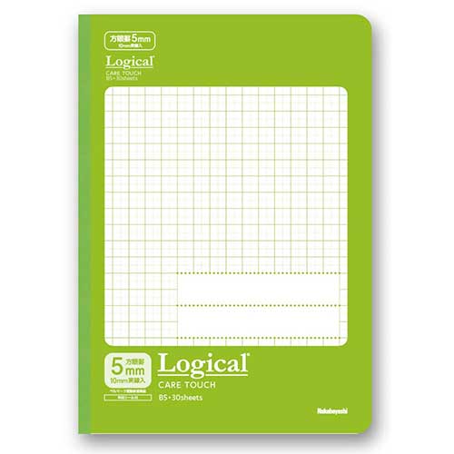 乐天商城 - 【最大1000円OFFクーポン配布中】ナカバヤシ ロジカル・ケアタッチ・抗ウイルス表紙ノート セミB5サイズ・方眼5mm グリーン HB5-H509-G【CHI】