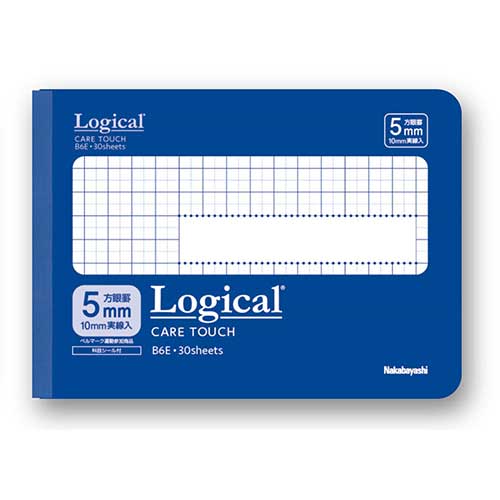 樂天商城 - 【最大1000円OFFクーポン配布中】ナカバヤシ ロジカル・ケアタッチ・抗ウイルス表紙ノート B6ヨコサイズ・方眼5mm ブルー HB6-H501E-B【CHI】
