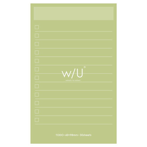ナカバヤシ w/U ノート付箋 スリム ピスタチオグリーン WU-FSTN-R-G【CHI】