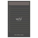ナカバヤシ w/U ノート付箋 スリム スモーキーブラック WU-FSTN-R-D【CHI】
