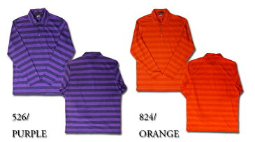 【Nike Golf】DRI-FIT ナイキゴルフTIGER WOODS COLLECTIONロングスリーブボーダーポロシャツ
