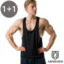 ARMEDES アルメデス 2枚セット コンプレッション インナー 接触冷感 吸汗速乾 ルーズフィット タンクトップ メンズ M-2XL 全4色 オールシーズン...