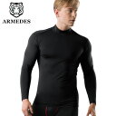 ARMEDES アルメデス コンプレッション インナー ヒートテック 発熱 防寒 保温 長袖 タートルネック 起毛 メンズ M-2XL 全3色 秋 冬 AR25 送料無料