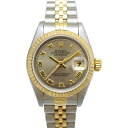 ロレックス レディース腕時計 デイトジャスト 69173 U番 ROLEX SS×K18 自動巻き シャンパンゴールド文字盤 【中古】【送料無料】