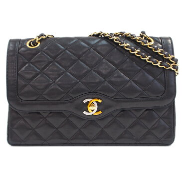 【楽天スーパーSALE】【キャッシュレス5％還元】【中古】シャネル ショルダーバッグ チェーンバッグ ブラック CHANEL【送料無料】