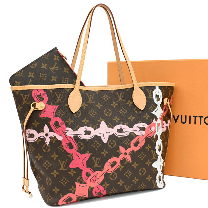 【中古】ルイヴィトン トートバッグ ネヴァーフルMM M41991 モノグラムベイ ブラウン LOUIS VUITTON[送料無料]【美品】