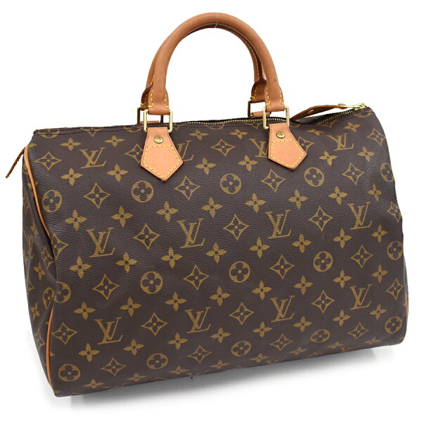 【中古】ルイヴィトン スピーディ35 ハンドバッグ M41524 モノグラム ブラウン LOUIS VUITTON Speedy 35 [送料無料]