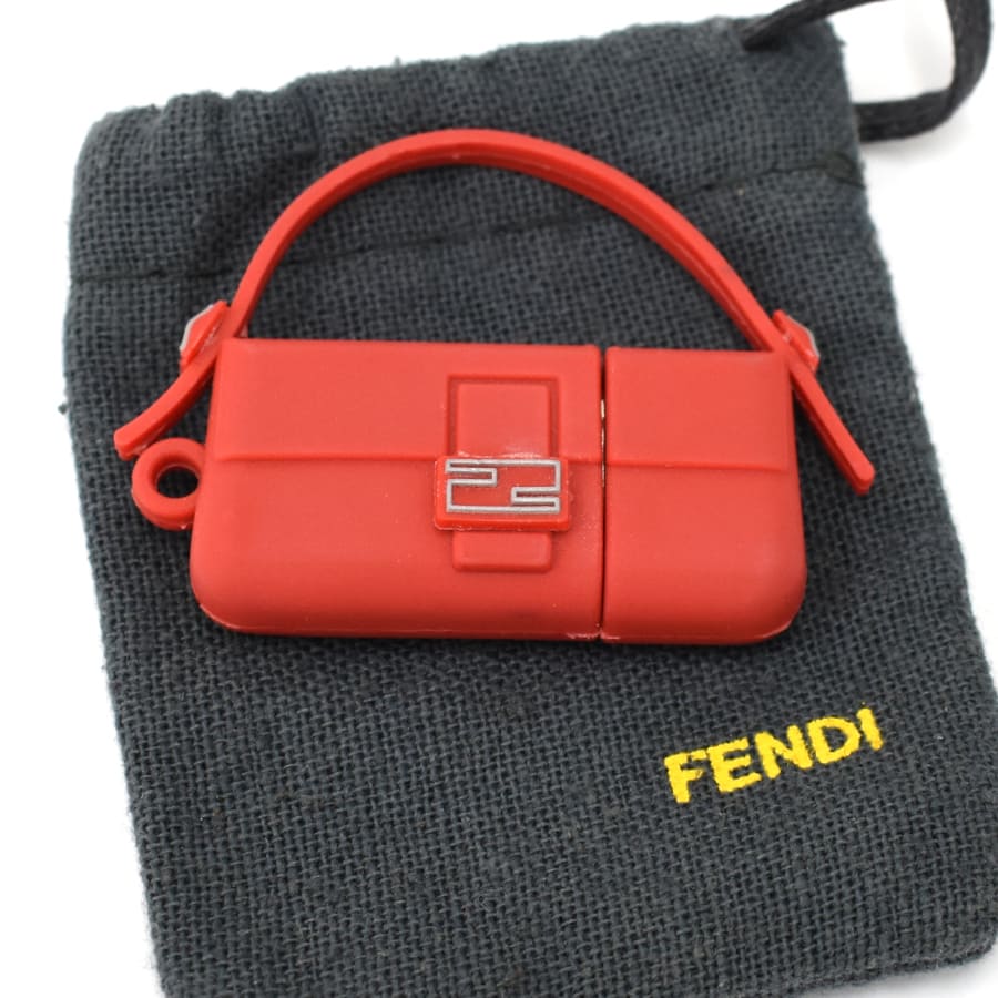 【楽天スーパーSALE】【中古】フェンディ USBメモリ 2GB マンマバケット型 ラバー レッド FENDI