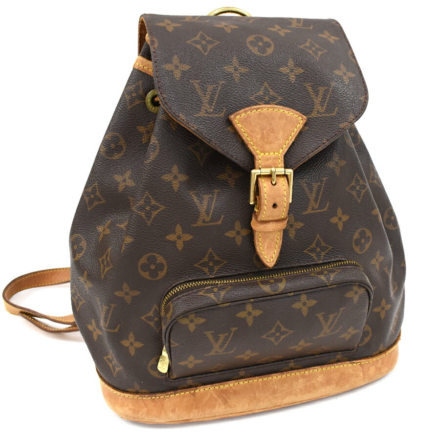 【楽天スーパーSALE】【中古】ルイヴィトン モンスリMM バックパック M51136 モノグラム ブラウン LOUIS VUITTON Montsouris MM [送料無料]