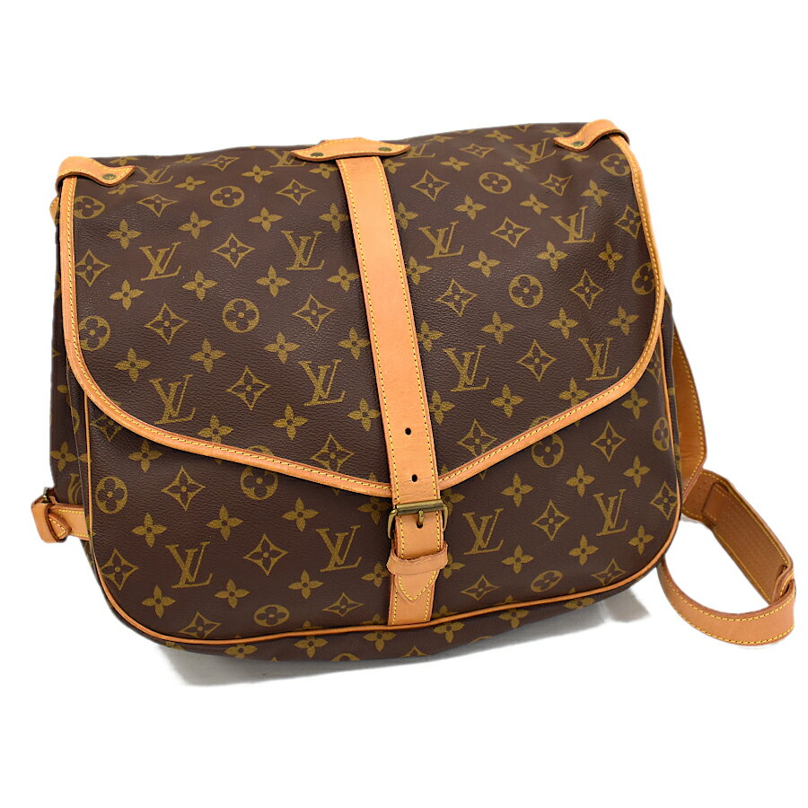 【中古】ルイヴィトン ソミュール35 ショルダーバッグ M42254 モノグラム ブラウン LOUIS VUITTON Saumur 35 送料無料