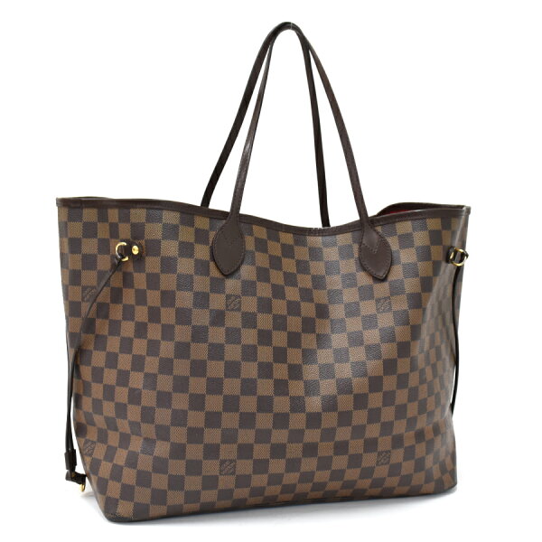 【中古】ルイヴィトン トートバッグ ネヴァーフルGM N41357 ダミエエベヌ ブラウン LOUIS VUITTON Neverfull GM[送料無料]