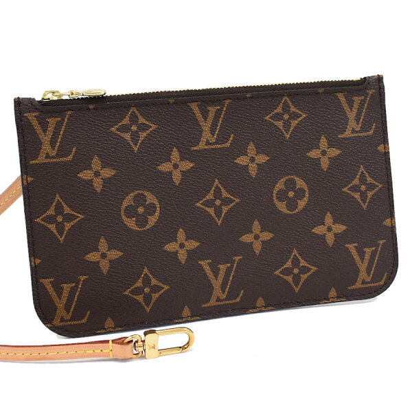 【中古】ルイヴィトン ポーチ ネヴァーフル用 モノグラム ブラウン LOUIS VUITTON [美品][送料無料]