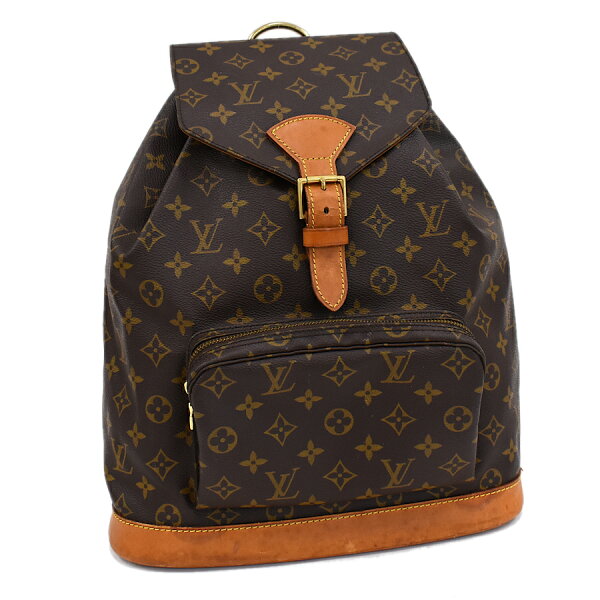 【中古】ルイヴィトン モンスリGM リュック バックパック M51135 モノグラム ブラウン LOUIS VUITTON Montsouris GM [送料無料]