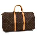 【中古】ルイヴィトン キーポル50 ボストンバッグ 旅行 トラベル M41426 モノグラム ブラウン LOUIS VUITTON Keepall 50 [送料無料][美品]