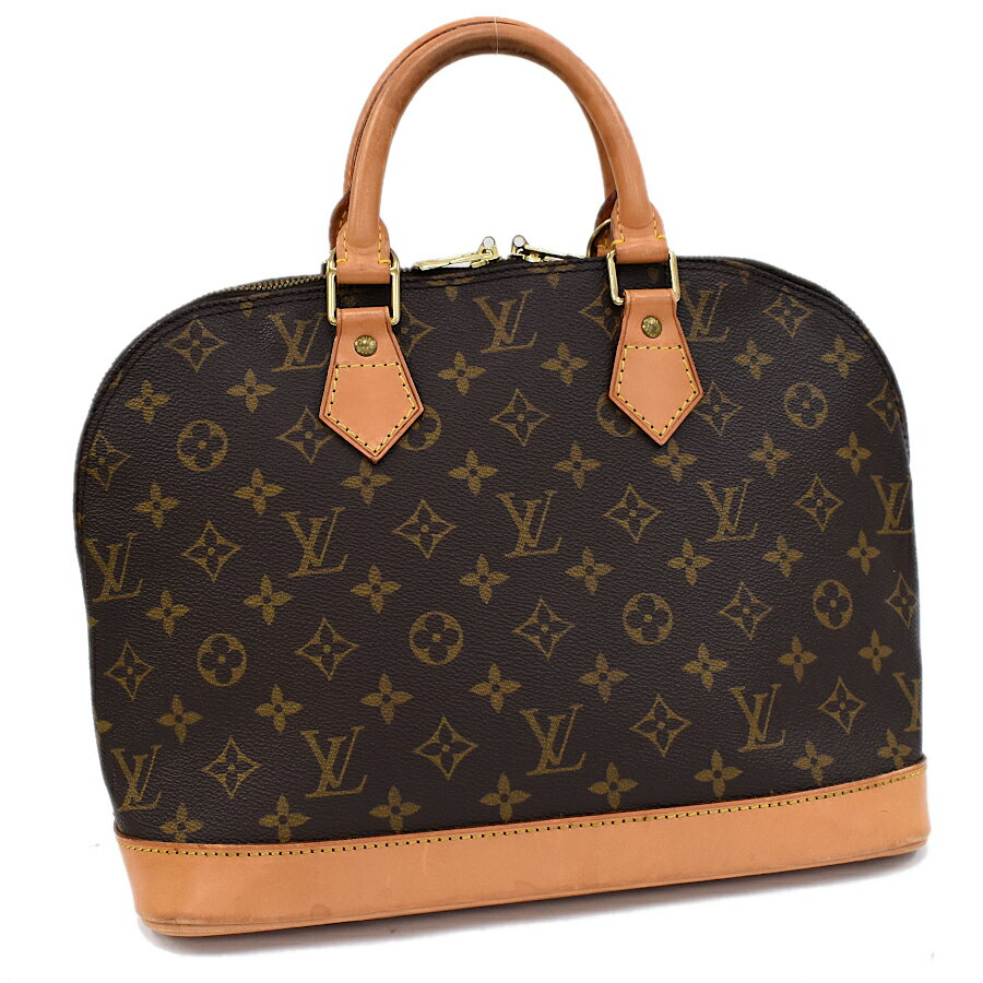 【中古】ルイヴィトン アルマ ハンドバッグ M51130 モノグラム キャンバス レザー ブラウン LOUIS VUITTON Alma [送料無料]