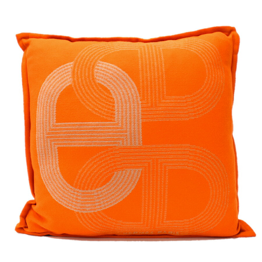 【中古】エルメス クッション サーキット24 シェーヌダンクル ウール オレンジ HERMES Chaine dAncr Coussin Circuit 24[送料無料]