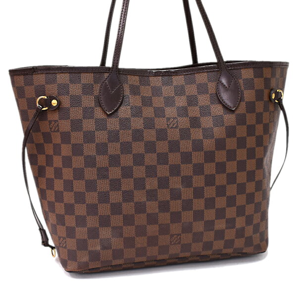 【中古】ルイヴィトン ネヴァーフルMM ショルダー トートバッグ N51105 ダミエ エベヌ ブラウン LOUIS VUITTON Neverfull MM [送料無料]