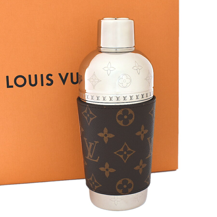 【中古】ルイヴィトン ジェームスシェイカー カクテルシェイカー GI0792 モノグラム ステンレス キャンバス シルバー ブラウン LOUIS VUITTON JAMES SHAKER [美品] [送料無料]