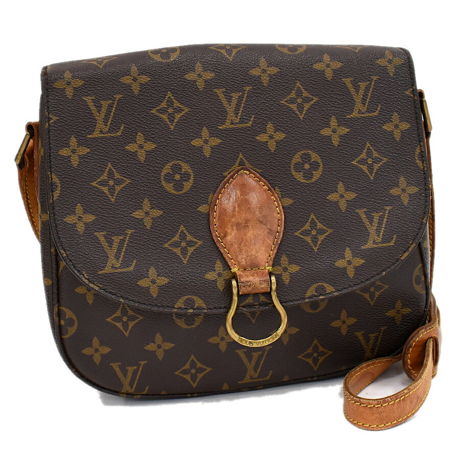 【中古】ルイヴィトン サンクルーGM ショルダーバッグ M51242 モノグラム ブラウン LOUIS VUITTON Saint Cloud GM [送料無料]