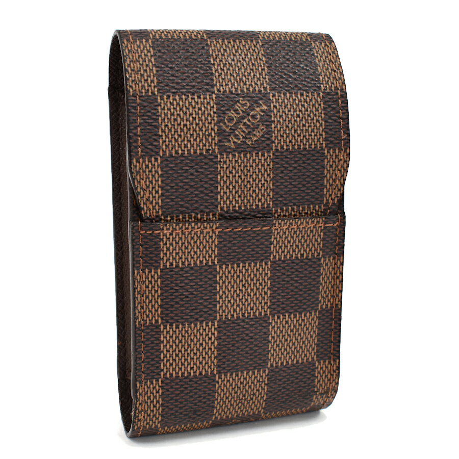 【中古】ルイヴィトン エテュイシガレット タバコケース ポーチ N63024 ダミエエベヌ ブラウン LOUIS VUITTON Etui Cigarette [送料無料]