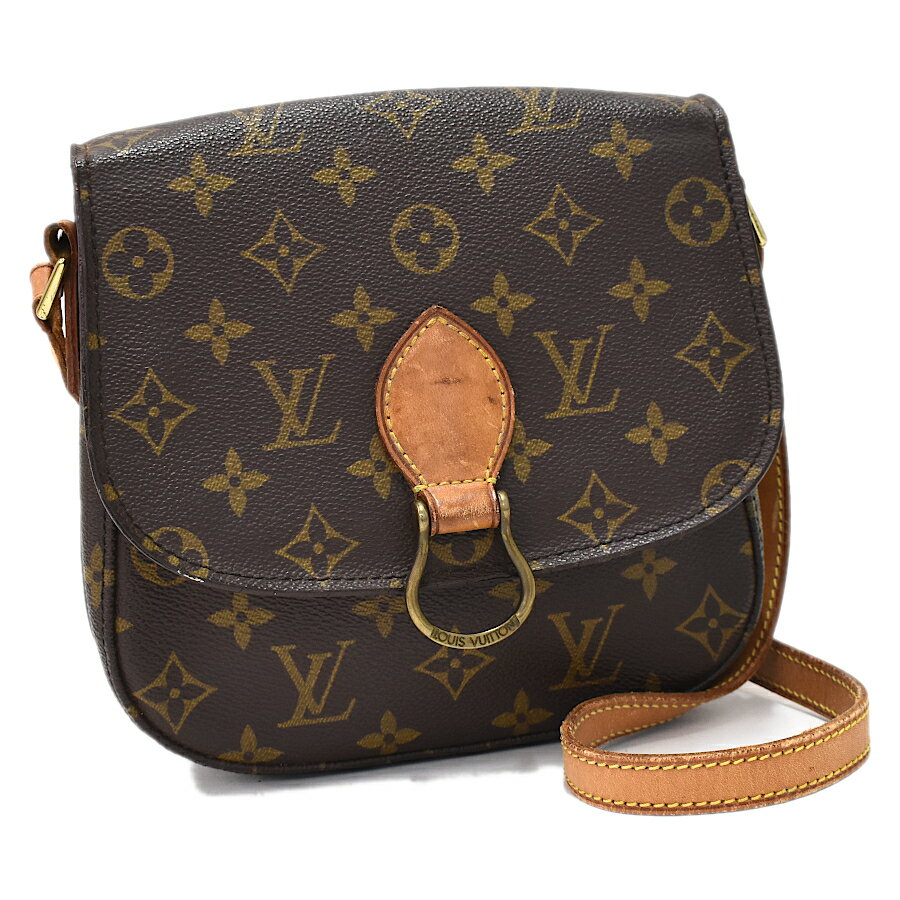 【中古】ルイヴィトン サンクルーMM クロスボディ ショルダーバッグ M51243 モノグラム キャンバス ブラウン LOUIS VUITTON Saint Cloud MM 送料無料