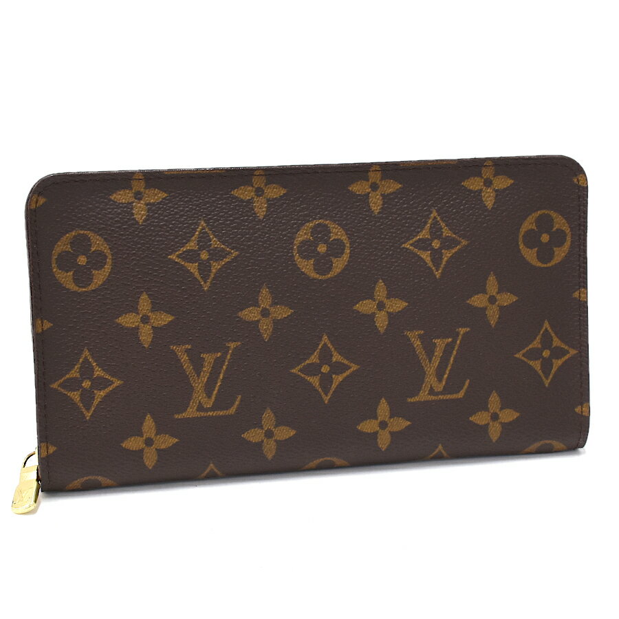 【中古】ルイヴィトン ポルトモネジップ 長財布 ラウンドファスナー M61727 モノグラム ブラウン LOUIS VUITTON Porte Monnaie Zip [送料無料]