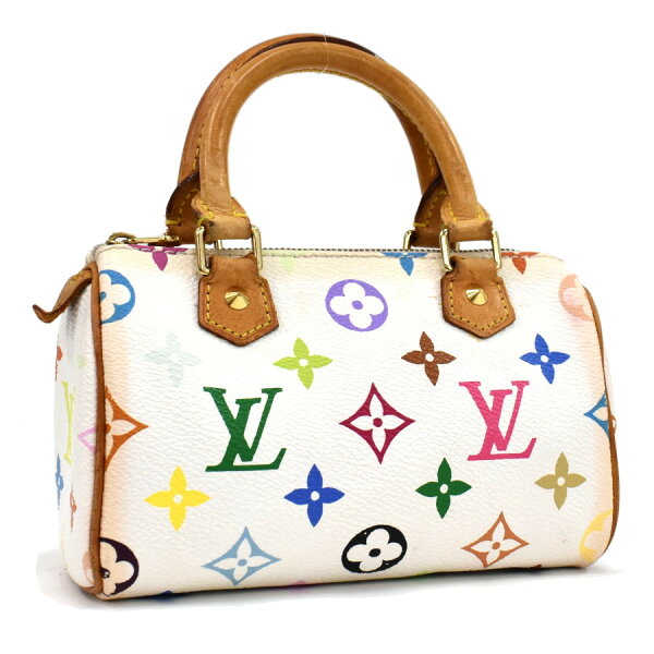 【中古】ルイヴィトン ミニスピーディ ハンドバッグ ミニバッグ M92645 モノグラムマルチカラー ブロン LOUIS VUITTON Mini Speedy [送料無料]