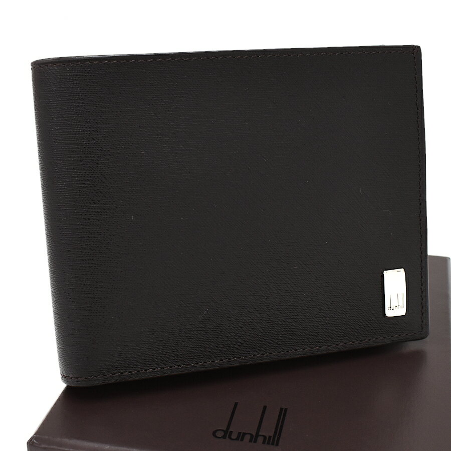 【中古】未使用品 ダンヒル 二つ折り財布 FP3070E サイドカー レザー ダークブラウン Dunhill [美品][送料無料]