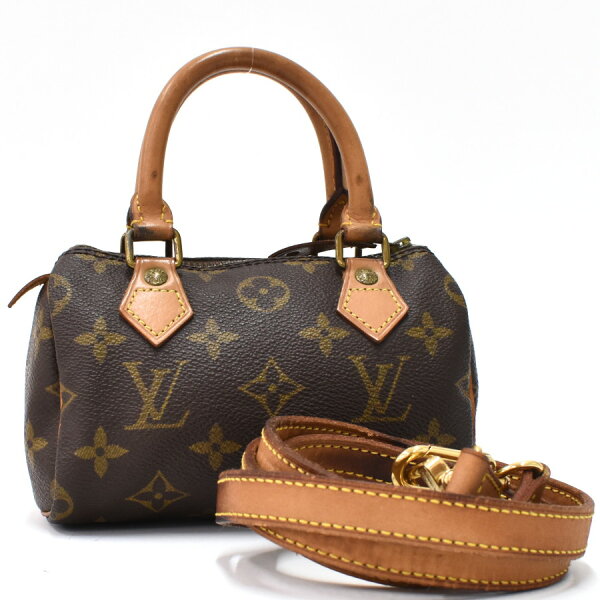 【中古】ルイヴィトン ミニスピーディ 2wayバッグ ショルダー M41534 モノグラム ブラウン LOUIS VUITTON Mini Speedy [送料無料]