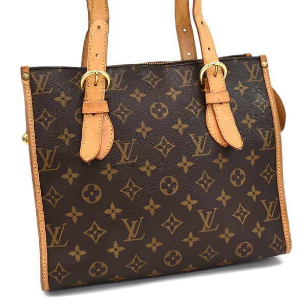 【中古】ルイヴィトン ポパンクールオ ハンドバッグ M40007 モノグラム キャンバス レザー ブラウン LOUIS VUITTON Popincourt Haut [送料無料]