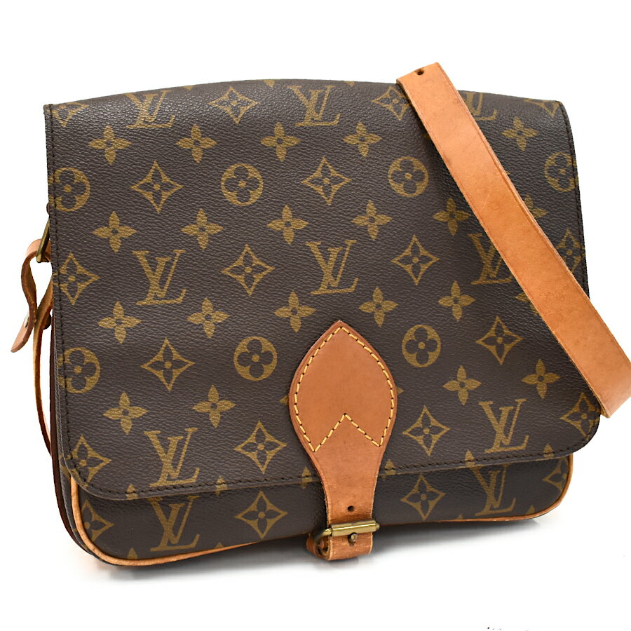 ルイヴィトン カルトシエールGM クロスボディ ショルダーバッグ M51252 モノグラム キャンバス レザー ブラウン LOUIS VUITTON Cartouchiere GM 