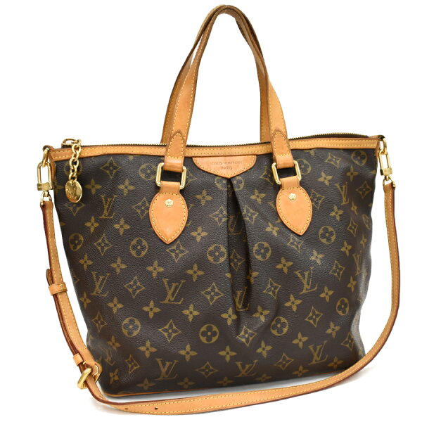 【中古】ルイヴィトン パレルモPM 2way トート ハンドバッグ M40145 モノグラム キャンバス レザー ブラウン LOUIS VUITTON Palermo PM [送料無料]