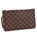 【中古】新品同様 ルイヴィトン ポーチ ネヴァーフル用 付属品 N41358 ダミエ エベヌ ブラウン LOUIS VUITTON [送料無料]