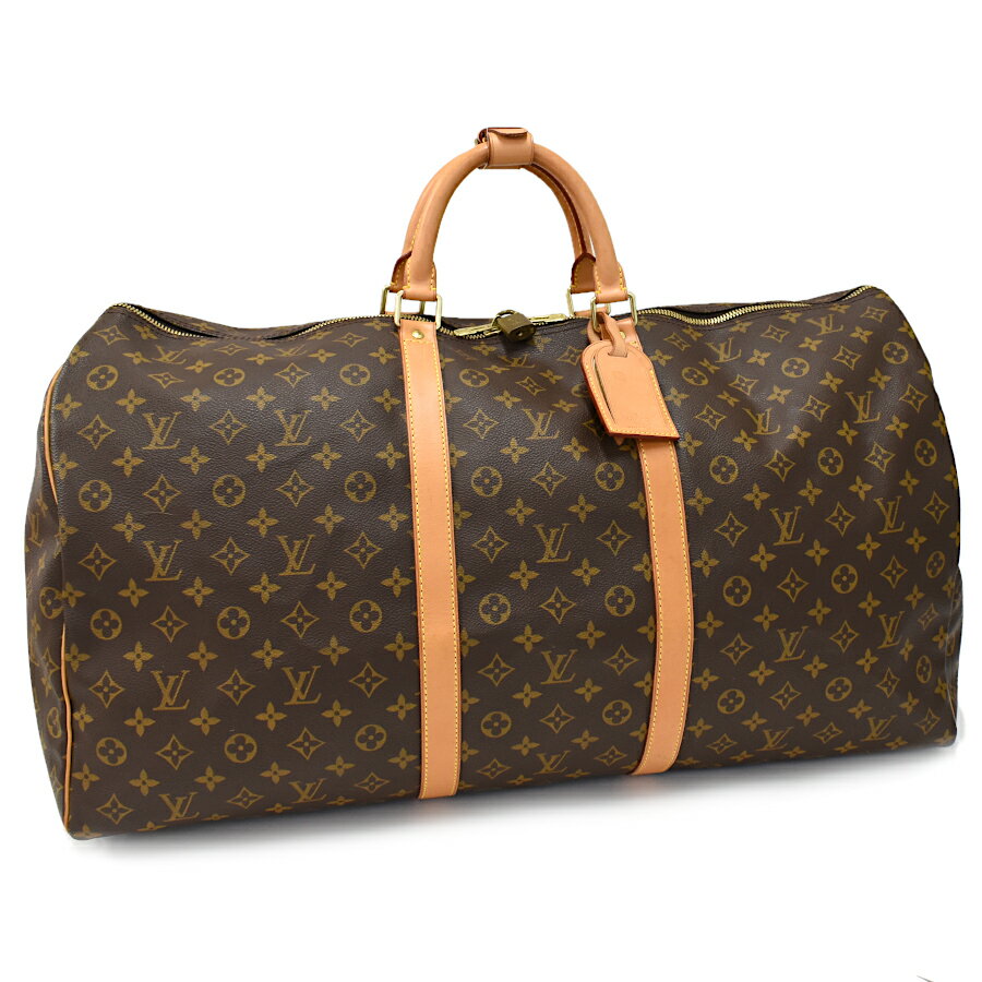 【中古】ルイヴィトン キーポル55 ボストンバッグ M41424 モノグラム キャンバス ブラウン LOUIS VUITTON Keepall 55 [送料無料]