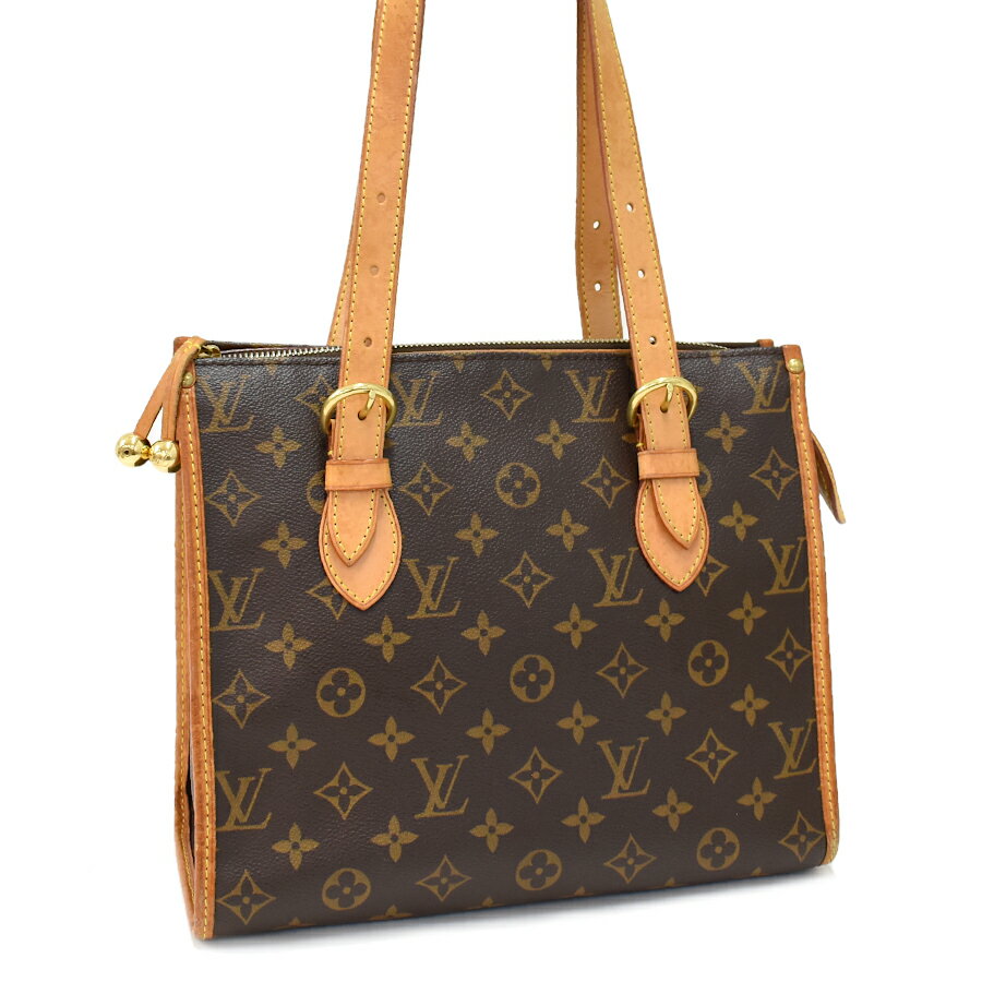 【中古】ルイヴィトン ポパンクールオ トート ハンドバッグ M40007 モノグラム キャンバス ブラウン LOUIS VUITTON Popincourt Haut [送料無料]