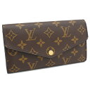 【中古】新品同様 ルイヴィトン ポルトフォイユサラ 長財布 M60531 モノグラム キャンバス ブラウン LOUIS VUITTON Portefeuille Sarah [美品][送料無料]