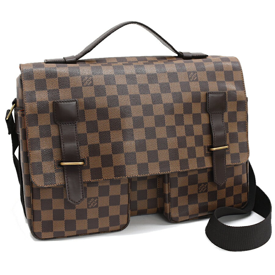 【中古】ルイヴィトン ブロードウェイ ショルダーバッグ N42270 ダミエ エベヌ ブラウン LOUIS VUITTON Broadway [送料無料]