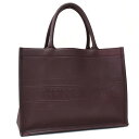 【中古】クリスチャンディオール ブックトート ミディアム M1296ZGSB レザー ボルドー Christian Dior Book Tote Medium [送料無料]