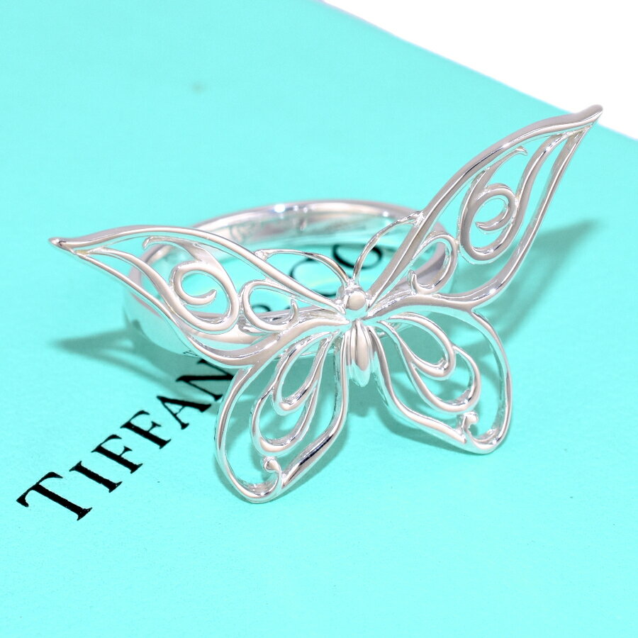 【中古】新品同様 ティファニー バタフライ リング 指輪 スターリングシルバー 925 16号 アクセサリー ジュエリー TIFFANY&CO. [美品][送料無料]