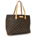 【中古】ルイヴィトン トートバッグ ウィルシャーMM M45644 モノグラム ブラウン LOUIS VUITTON Wilshire MM [送料無料]