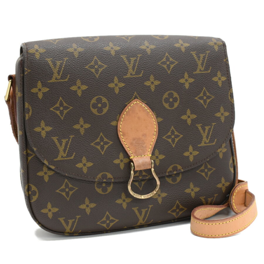 【中古】ルイヴィトン サンクルーGM クロスボディ ショルダーバッグ M51242 モノグラム ブラウン LOUIS VUITTON Saint Cloud GM 送料無料