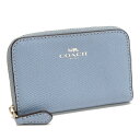 【中古】新品同様 コーチ コインケース F27569 レザー ライトブルー COACH [美品]