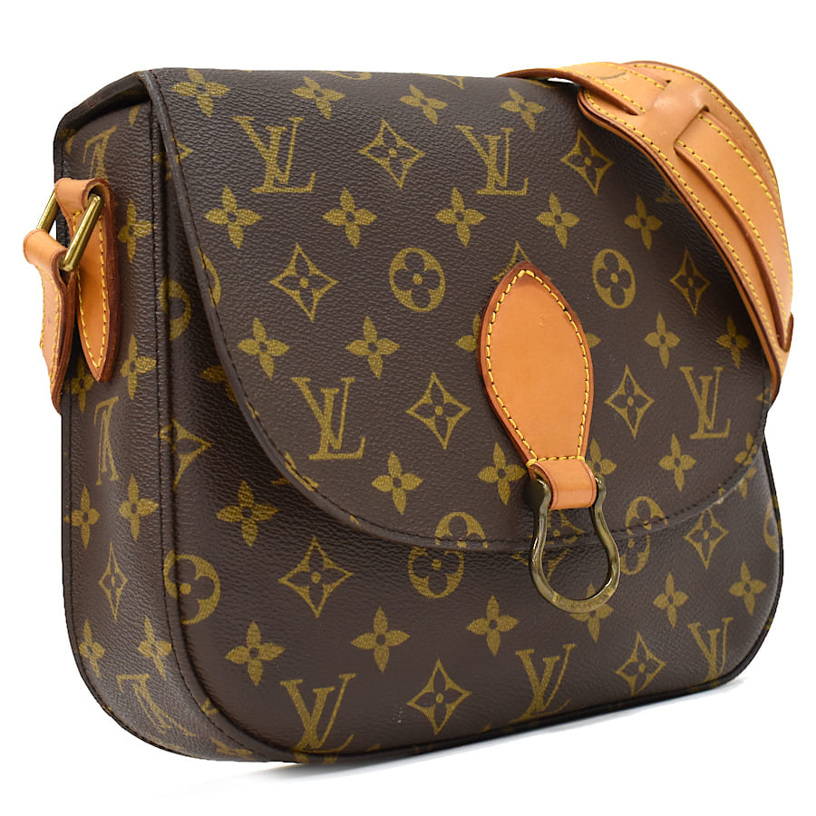 【中古】ルイヴィトン サンクルーGM クロスボディ ショルダーバッグ M51242 モノグラム ブラウン LOUIS VUITTON Saint Cloud GM 送料無料