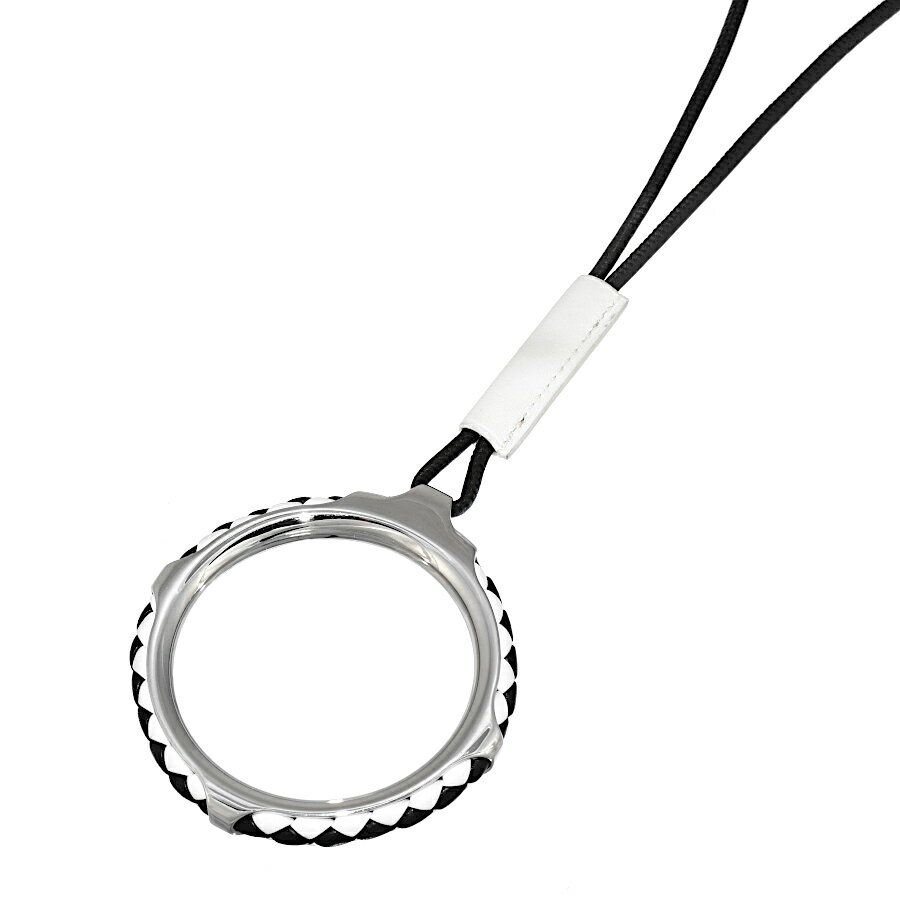 【楽天スーパーSALE】【中古】エルメス キョウトトレッセ ペンダント ネックレス スイフト ブラック ホワイト パラジウム シルバー金具 HERMES [美品...