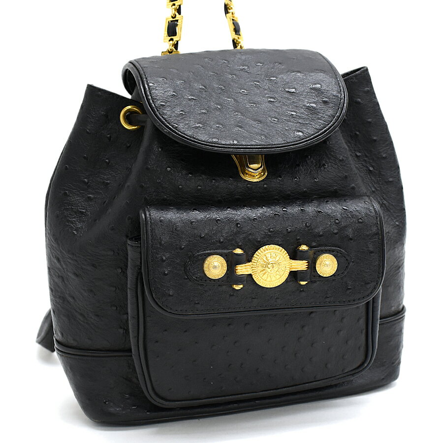 GIANNI VERSACE ヴェルサーチ オーストリッチ型押し サン GIANNI VERSACE ヴェルサーチ オーストリッチ型押し サン