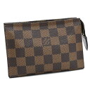 【中古】ルイヴィトン ポッシュトワレット15 ポーチ N47548 ダミエエベヌ キャンバス ブラウン LOUIS VUITTON POCHE TOILETTE...